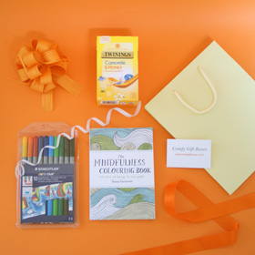 Mindfulness colouring gift, get well mindfulness gift bag, get well soon presents for her UK delivery, get well gifts UK