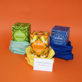 Get well soon tea selection gift, peppermint get well tea gifts, camomile tea gifts, lemon and ginger tea get well presents online