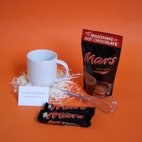 Mars bar gifts, Mars hot chocolate thank you gifts, small hot chocolate presents, Mars bar thank you presents, mini thank you presents for friends, Mars chocolate thank you gift ideas