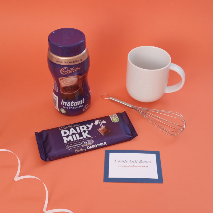 Cadbury hot chocolate thank you gifts, small chocolate gifts, small thank you presents, mini thank you presents for girlfriends, Cadbury chocolate thank you gifts