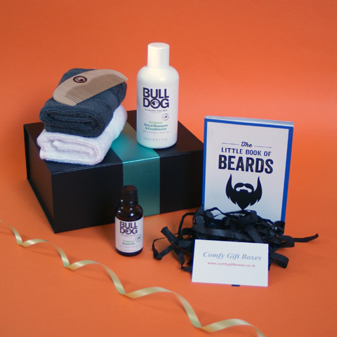 Beard pamper gifts delivered, beard present ideas for men, moustache presents UK, facial hair pampering ideas
