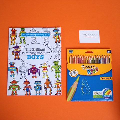 Childrens get well colouring book gifts, colouring gifts for boys, get well soon gifts for young boys, get well soon boys gifts, hospital gifts for kids delivered