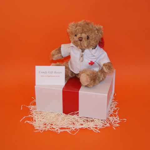 Small get well teddy bear gift ideas UK delivery, get well gifts for work mates in hospital, hospital get well doctor teddy bear gifts for children, hospital gifts UK delivery