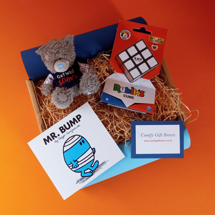 Get well soon accident presents for boys, fun get well gifts UK, broken bones get well gifts for work colleagues, gifts people who have had car accidents, get well soon workmates gifts UK delivery